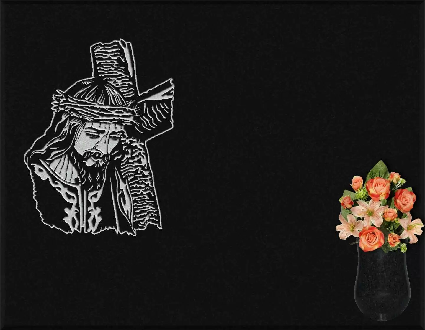 Lápida grabada Cristo G.293