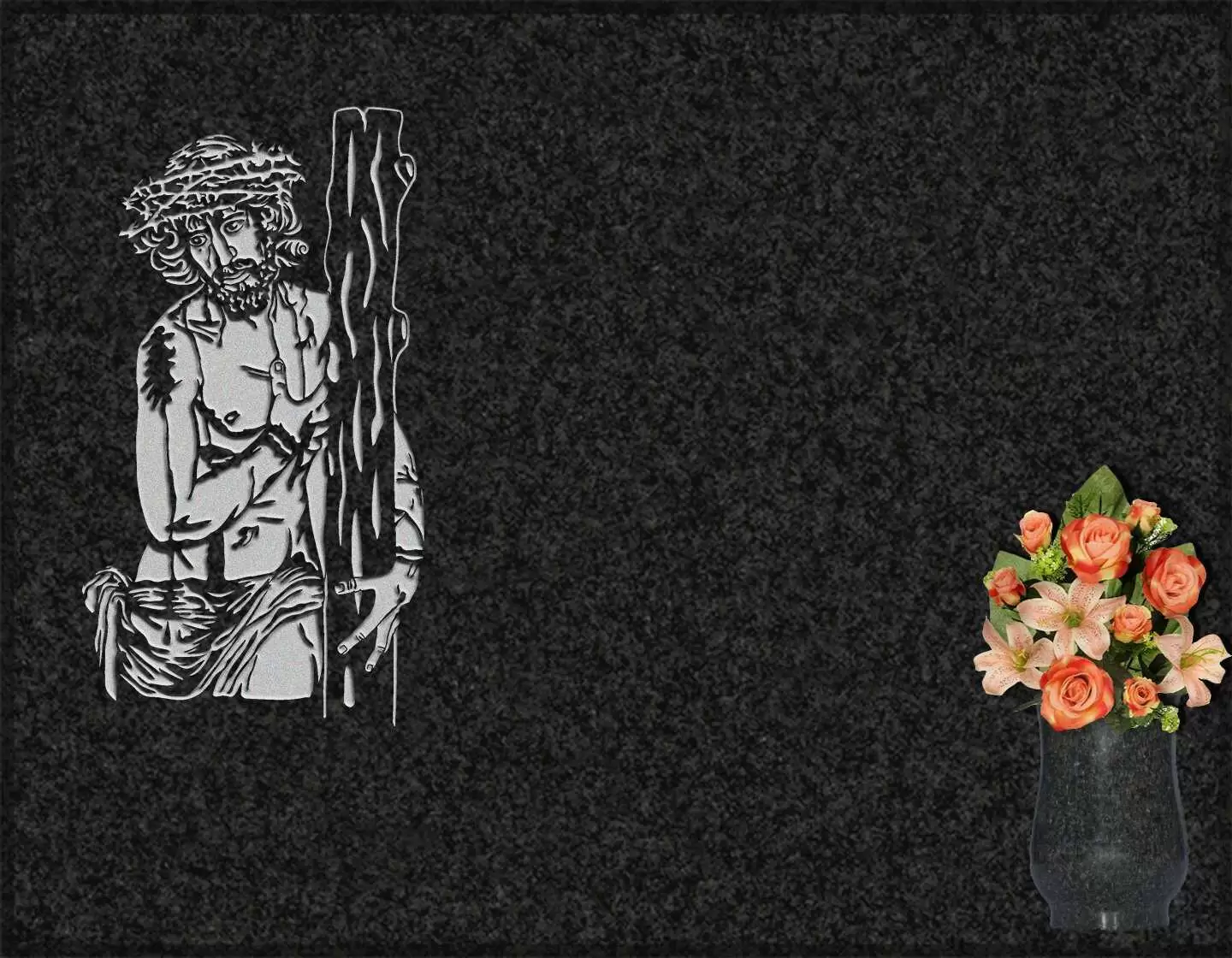 Lápida grabada Cristo G.295