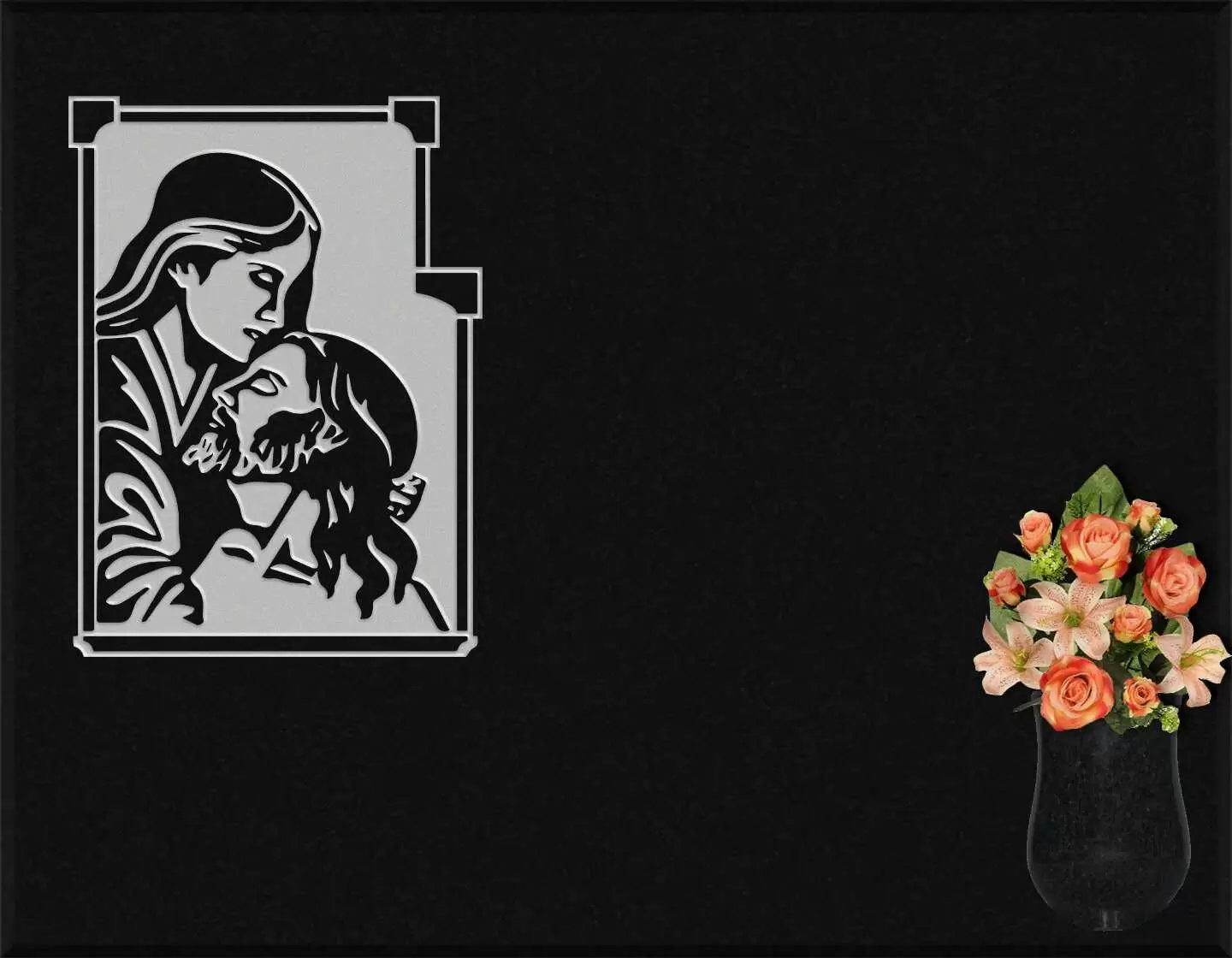 Lápida grabada La Piedad G.306