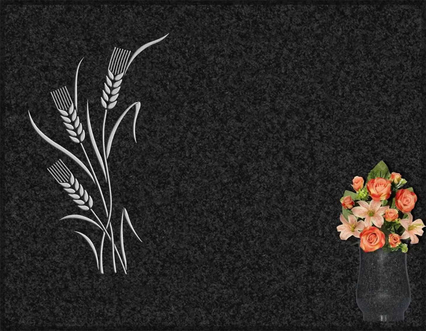 Lápida grabada espigas G.334