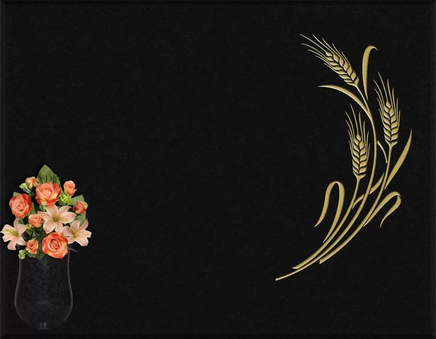 Lápida grabada espigas G.335