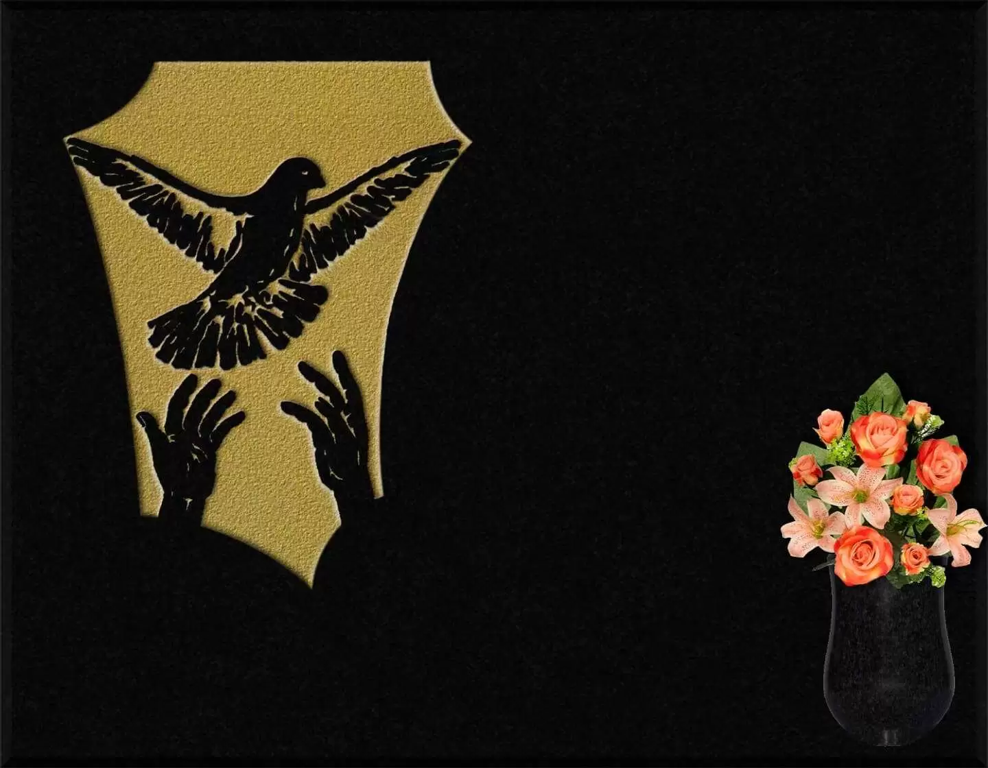 Lápida grabada paloma G.354