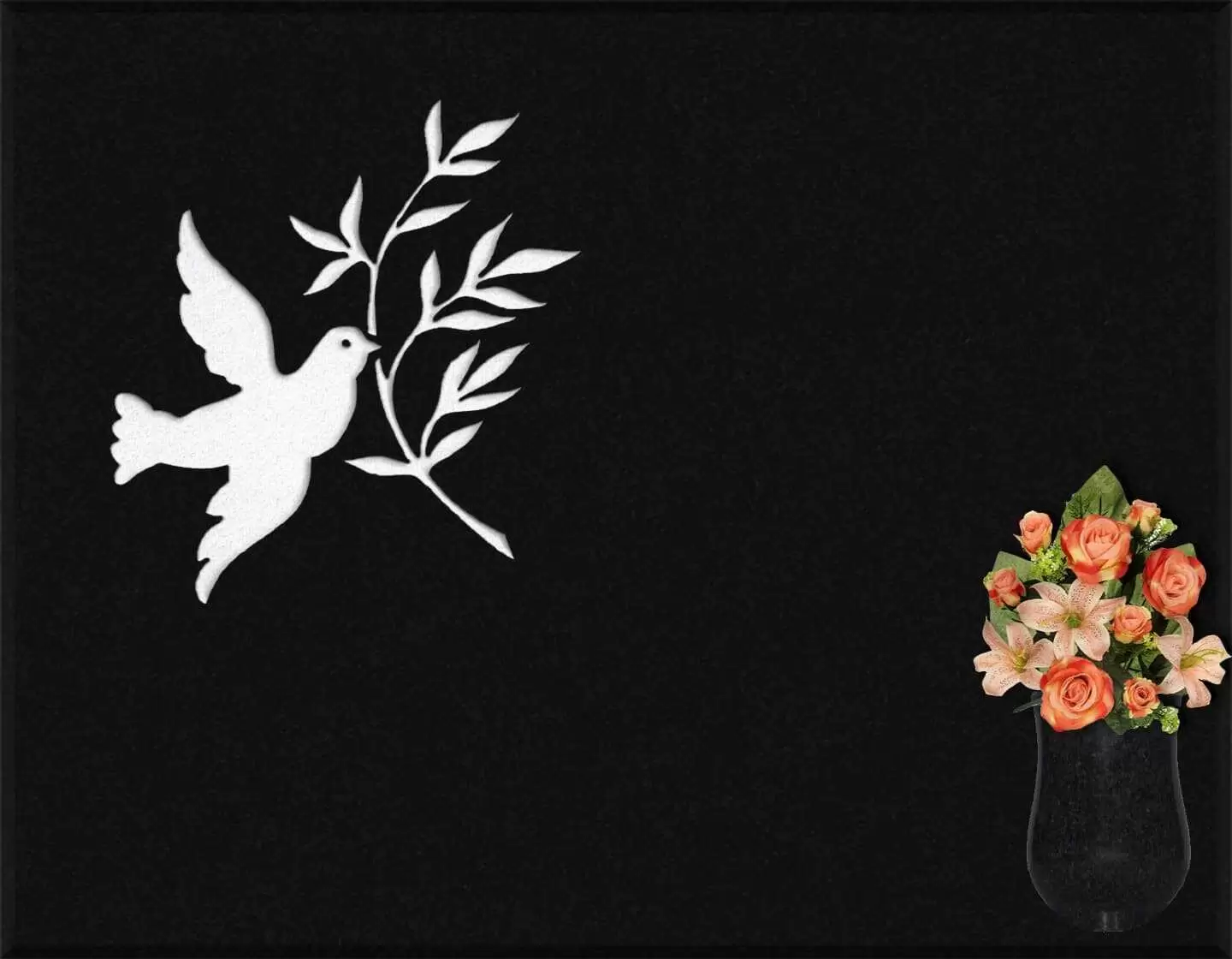 Lápida grabada paloma G.357