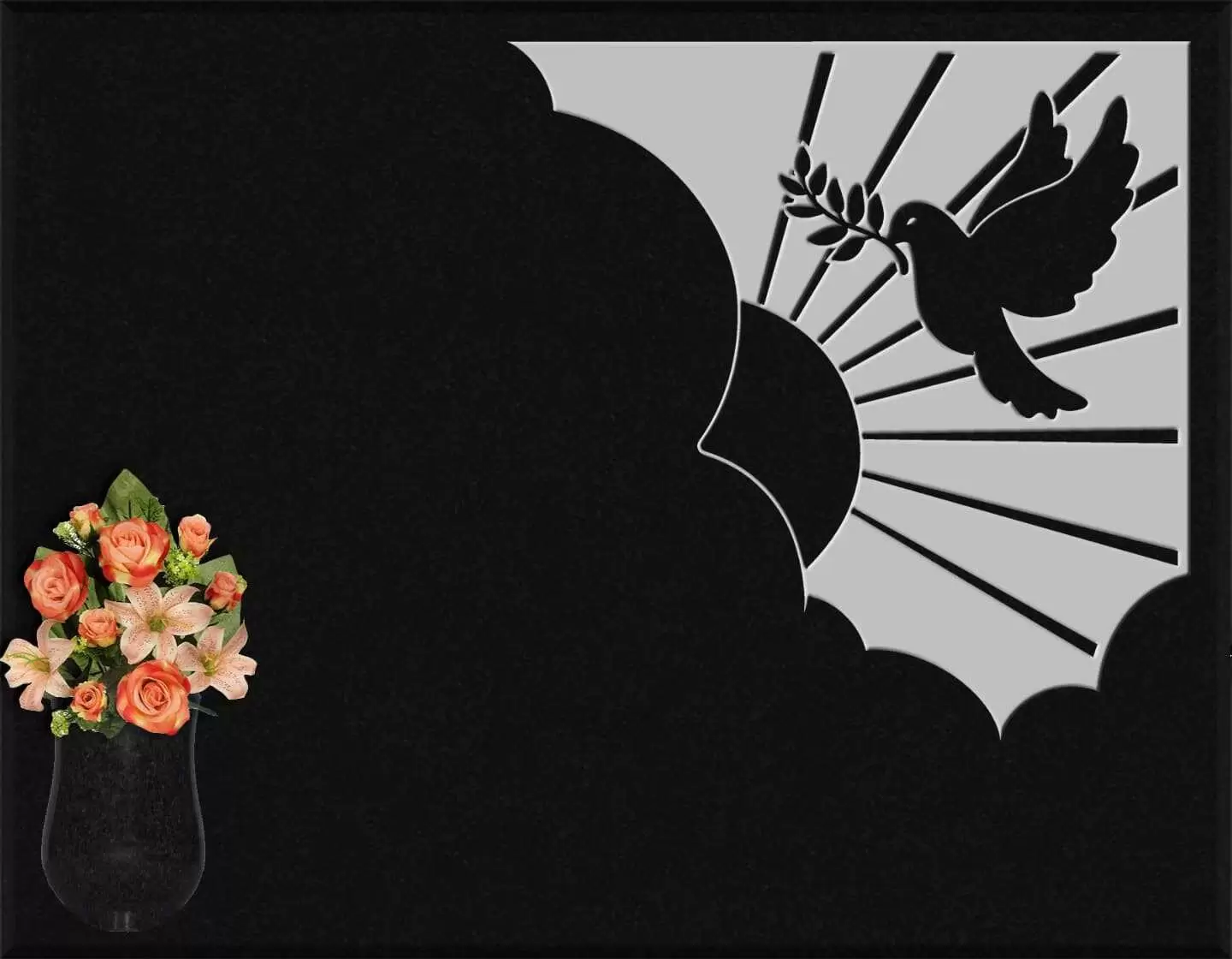 Lápida grabada paloma G.360