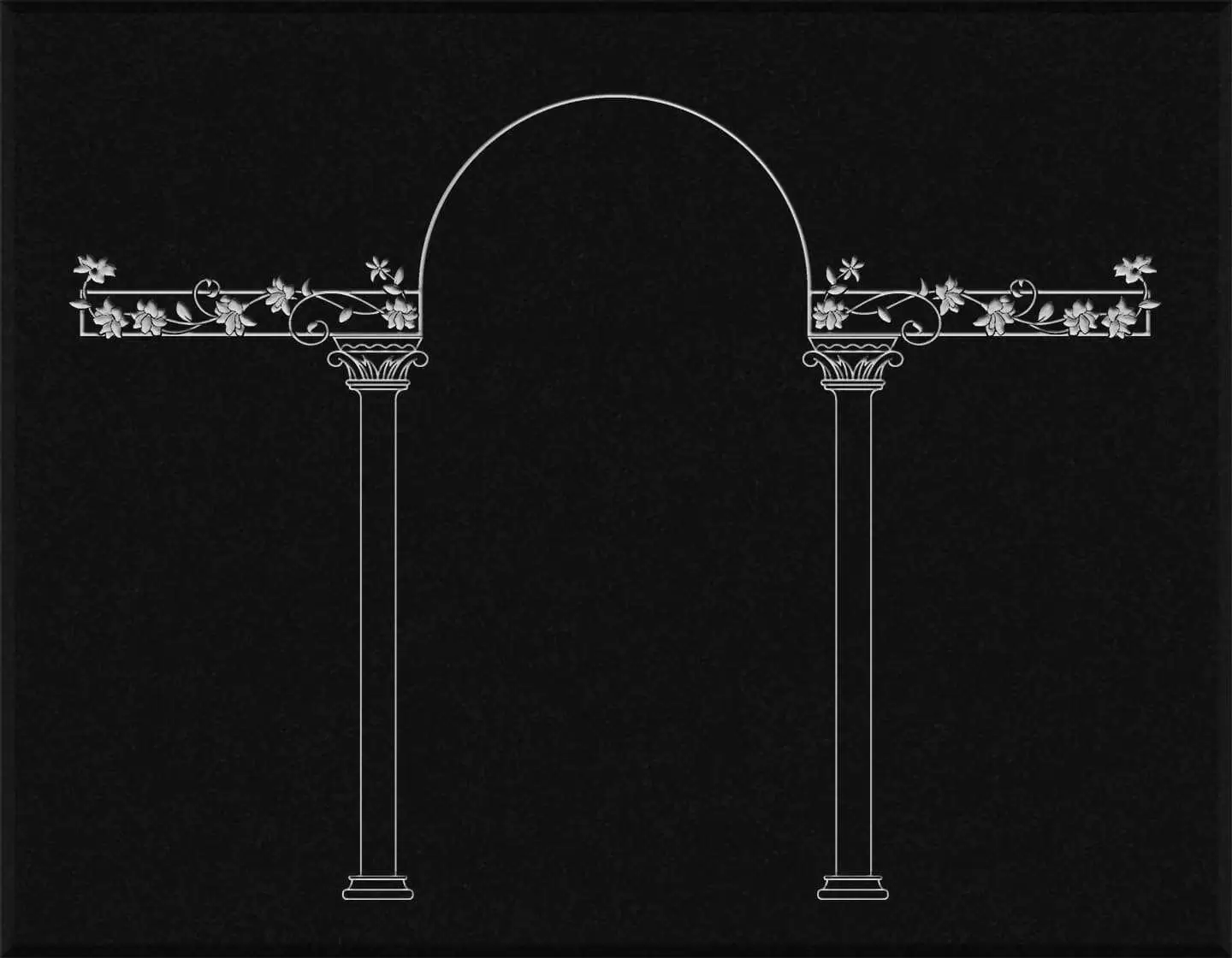 Lápida grabada gran formato clásica G.373