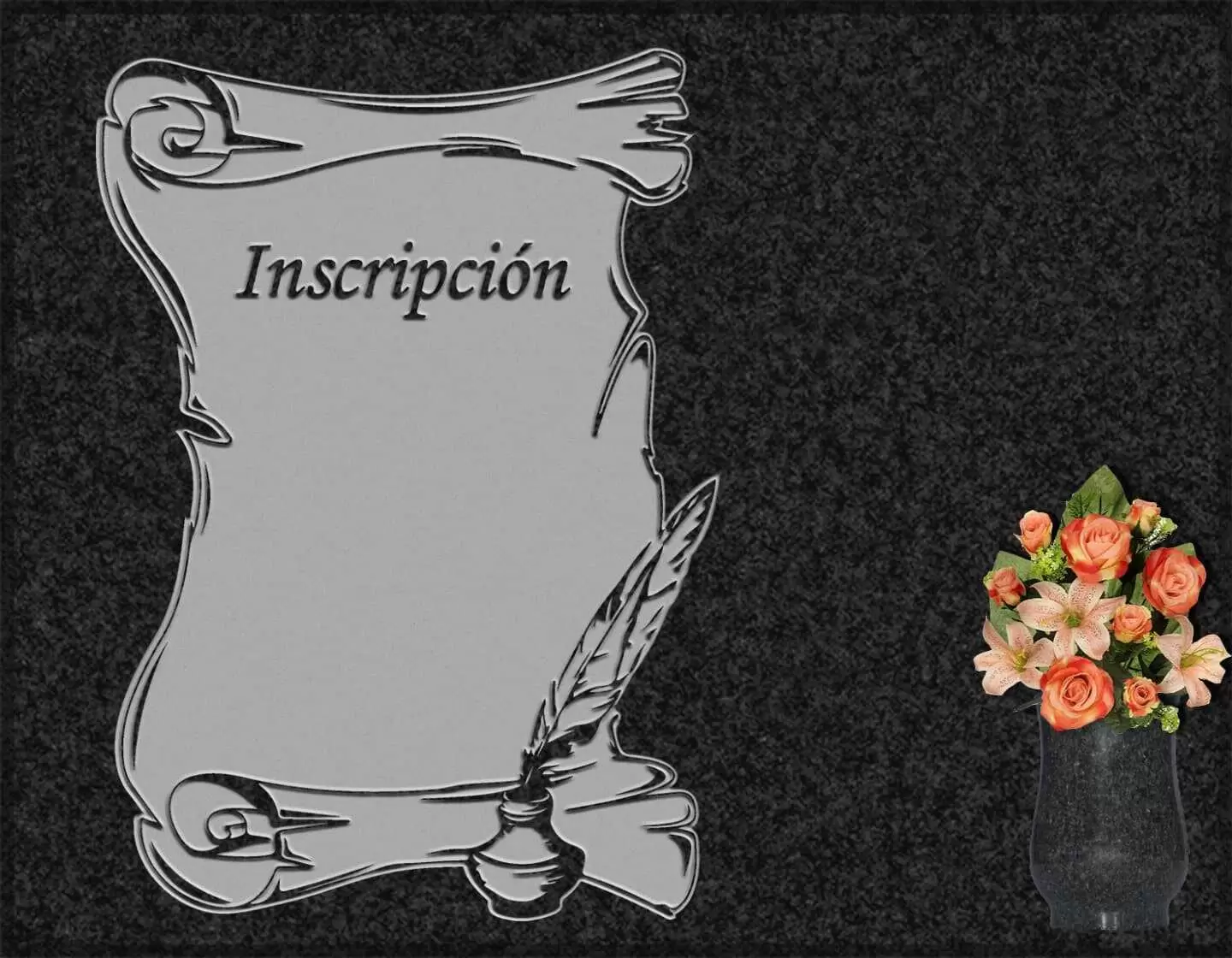 Lápida grabada gran formato pergamino G.379