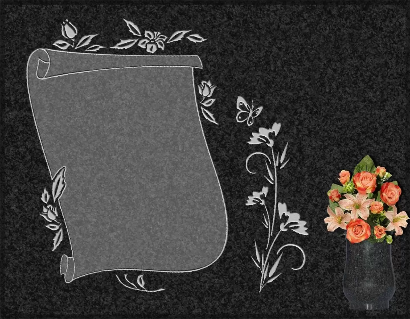 Lápida grabada gran formato pergamino G.380