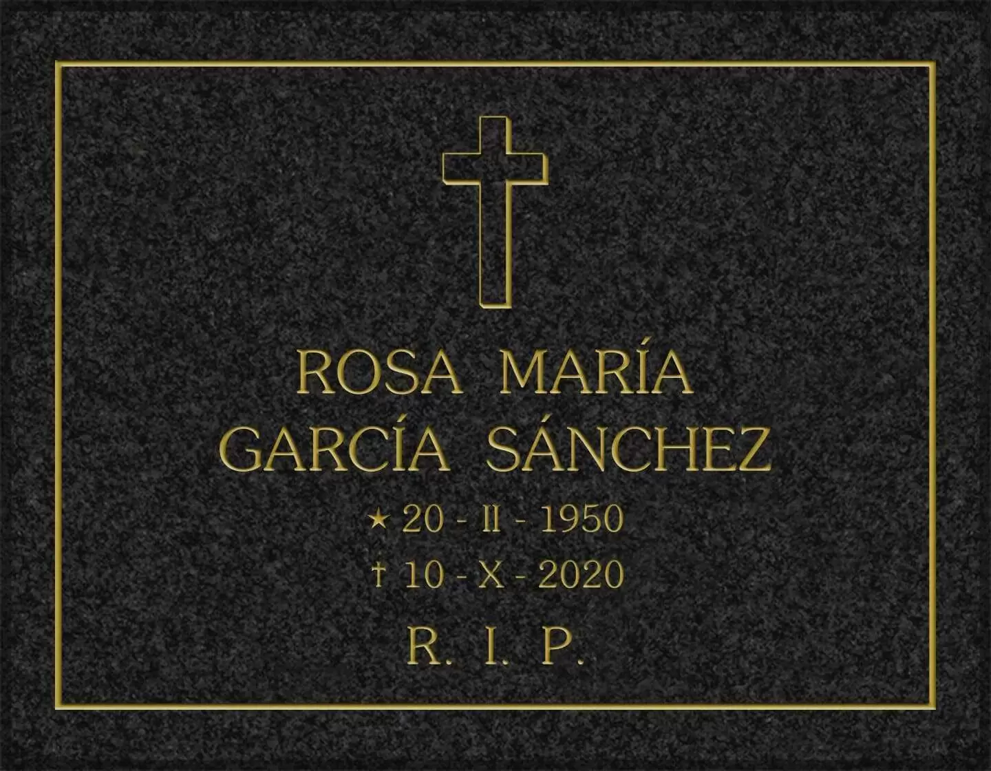 Lápida grabada gran formato letras G.385