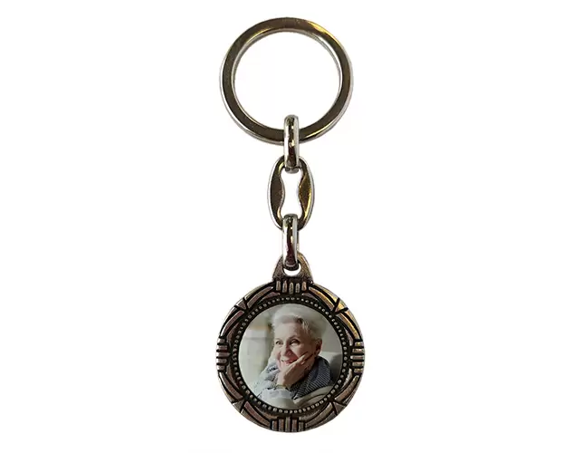 Dije llavero para foto de porcelana