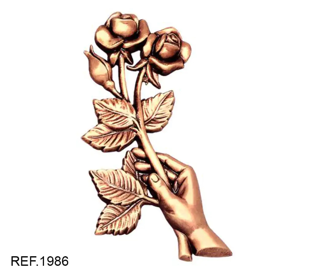 Adornos florales de bronce - Image 4