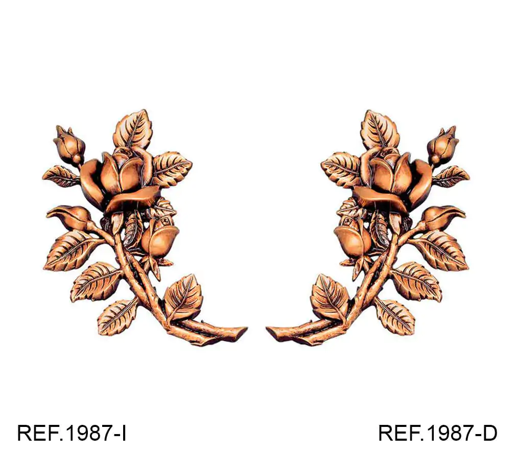 Adornos florales de bronce - Image 7