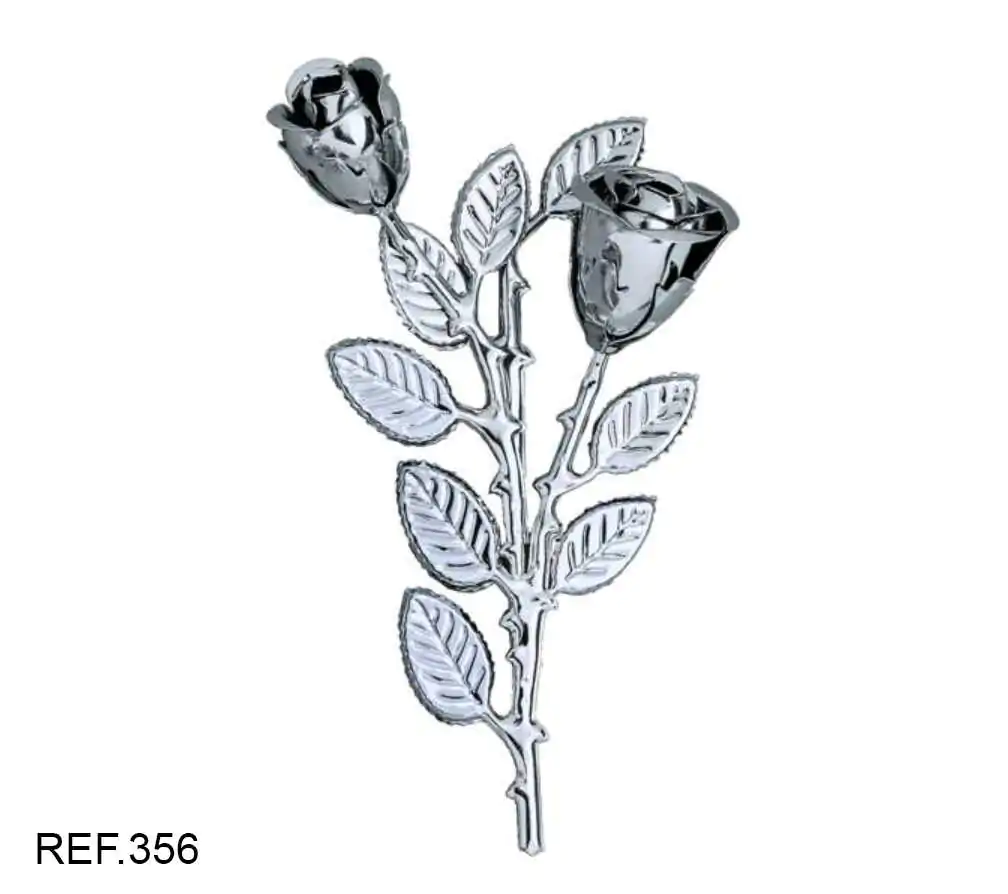 Adornos florales de acero inoxidable