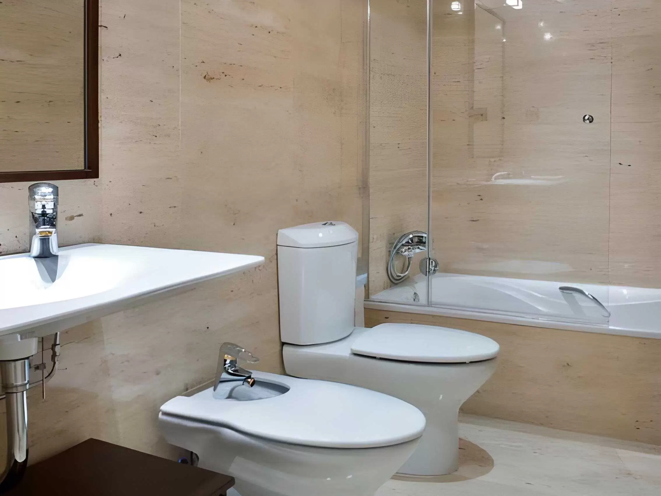 Revestimiento de mármol Travertino para baño